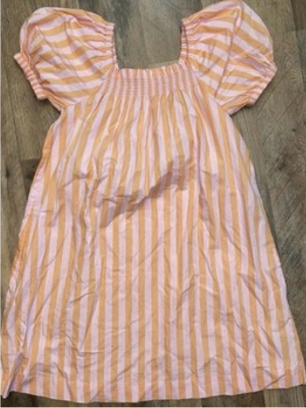 Crewcuts Pink & Peach Striped Smocked Sundress